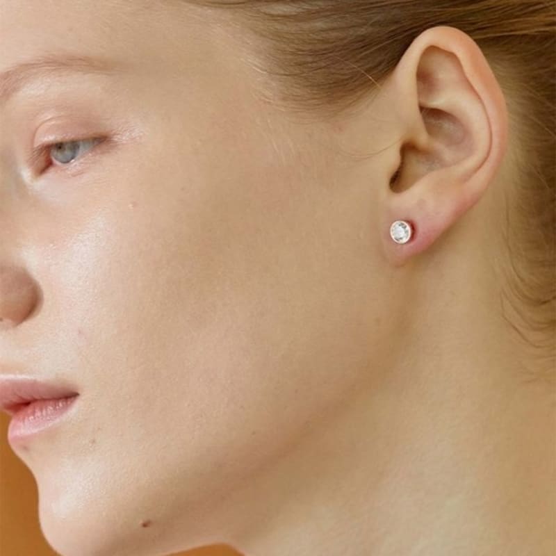 Hish Stud Small Earrings- Rose Gold (silver925, 18k Gold Plated)