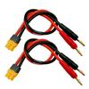 FLY RC XT60H Upguard Female Connector Plug to 4mm Banana Plug Charging Lead Adapter Cable 12awg 30cm (XT60 2pcs)