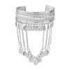 Durable Metal Coin Leaf Tassels Arm Cuffs Bracelet Gold Silver Armlet For Everyday Or Special Event