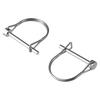 2Pcs Tiny 316 Stainless Steel Full Marine Grade 3/16" x 1.97" Spring Buckle Pin Shaft Locking Pin D-shaped Safety Coupler Pin