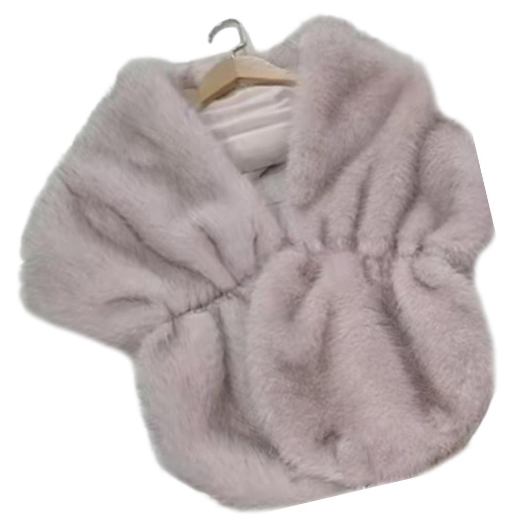 Bride Scarf For Outdoor Weddings Artificial Furs Design Lightweight Polyester Shawl Cold Weather Essential