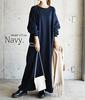 Andit Maxi Sizes M and L Women's Fleece-Lined Loose-Fit Dress, (L, Black)