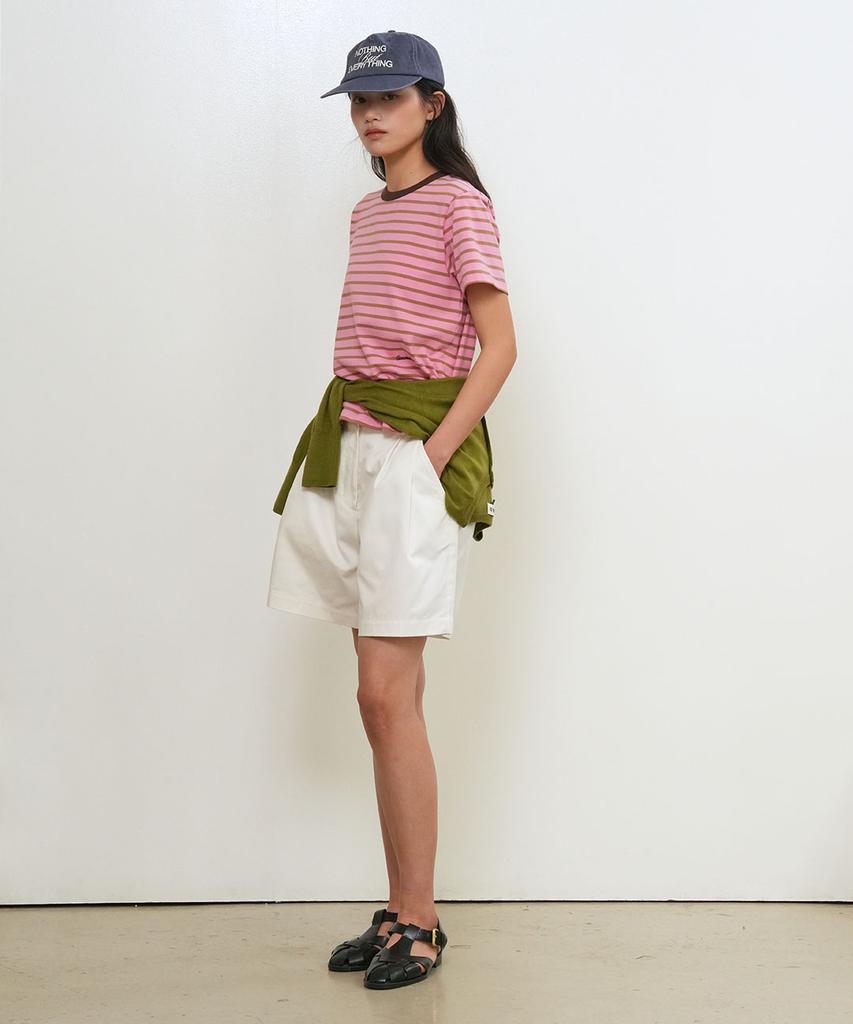 GENERALIDEA Color Block Stripe Short Sleeve T-Shirt [Pink] / Gf2Lts522