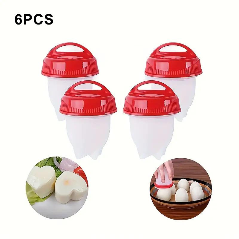 

6шт Яйцеварка Пашотница Силиконовый антипригарный котел для приготовления яиц Упаковка для варки S-формы Чашки Пароварка Кухонные гаджеты Инструменты