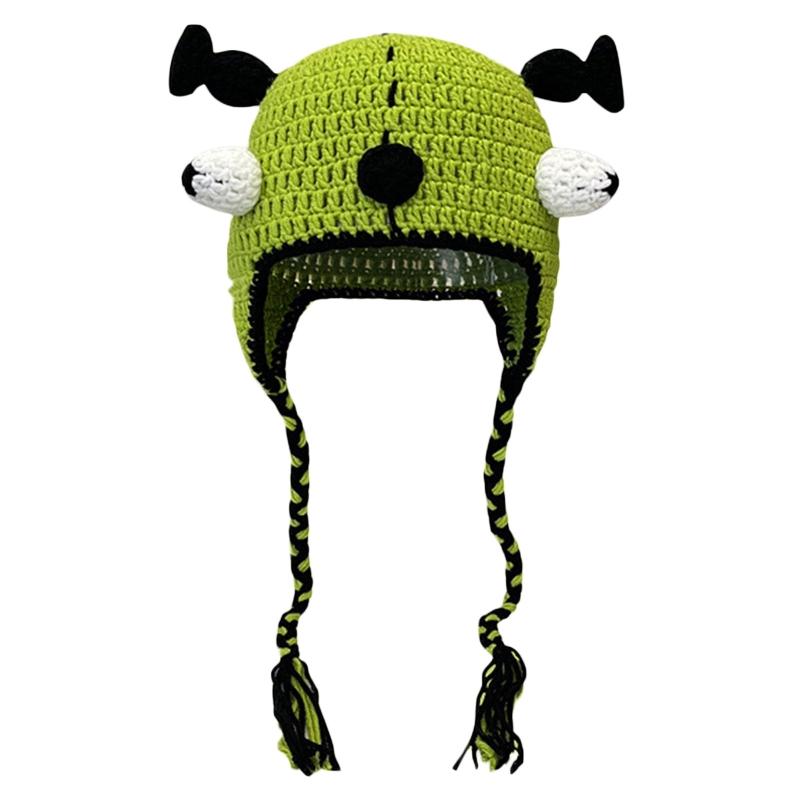 Adult's Cartoon for Monster Shape Knitted Hats All-match Hat Warmer Knitted Cosplay Cap Winter Holiday Gifts for Unisex
