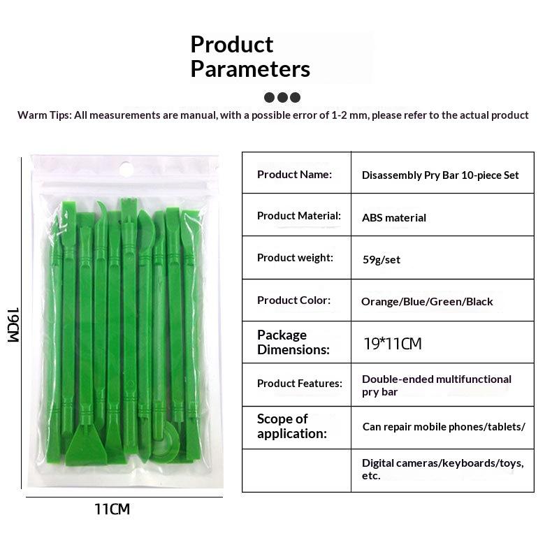 10Pcs/Set 10 In 1 Plastic Crowbar Disassembly Spudger Opening Tools Kit For Phone Pad Tablets Laptop PC Repairing Opening Tools