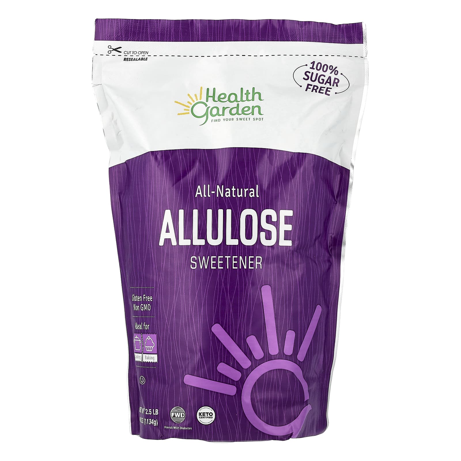 Health Garden Unisex Brown 100% Natural Allulose Sweetener, 1,134G (2.5Lb)