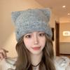 Winter Cute Cat Ear Plush Hat Warm Beanie Winter Pullover Caps for Womens Girls