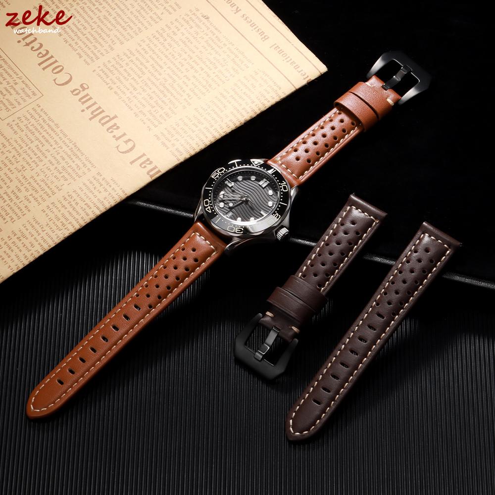 Handmade Genuine Leather Watch Straps 20mm 18/22/24/26mm for Panerai for Omega Soft Men Vintage Breathable Cowhide Bracelet Belt