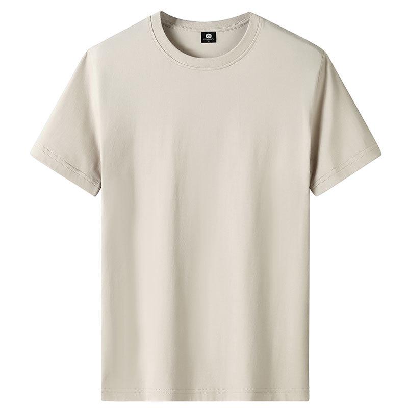 Men's Cotton Short Sleeve Loose Fit Solid Color T-Shirt, Plus Size, Youth Trendy Half Sleeve.
