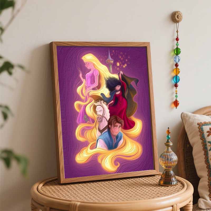 Disney Rapunzel Tangled oil painting art set handmade diy gift home decoration