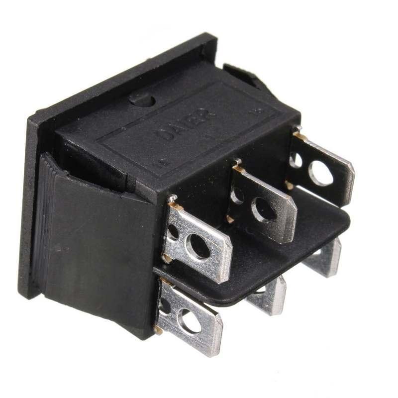 Interruttore a bilanciere momentaneo per alzacristallo elettrico a 6 pin CA 250 V/10 A 125 V/15 A