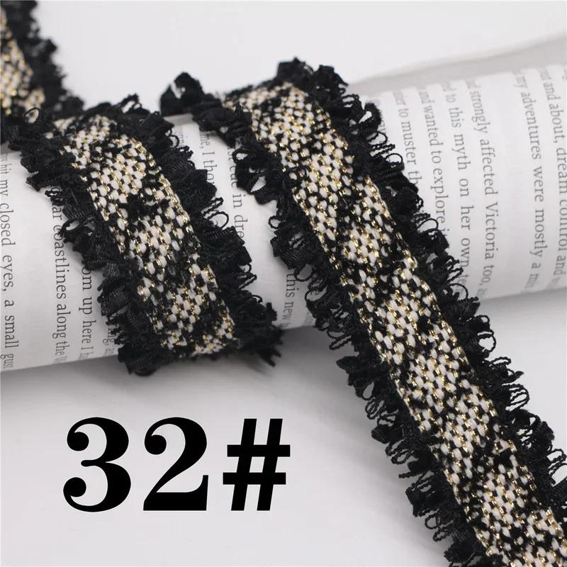 45 Yards Trim Vintage Embroidered Lace Sewing Lace Ribbon Fabric Handmade Costume Dress Sewing Trimmings Wedding Decoration