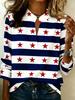 Camicia rétro a righe contrastanti in raso a maniche lunghe, camicia da pendolare temperamentale americana rétro, larga e sottile