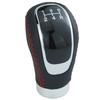 Arenbel Car Shift Knob 5 Speed Shift Handle Leather Car Interior Parts Red