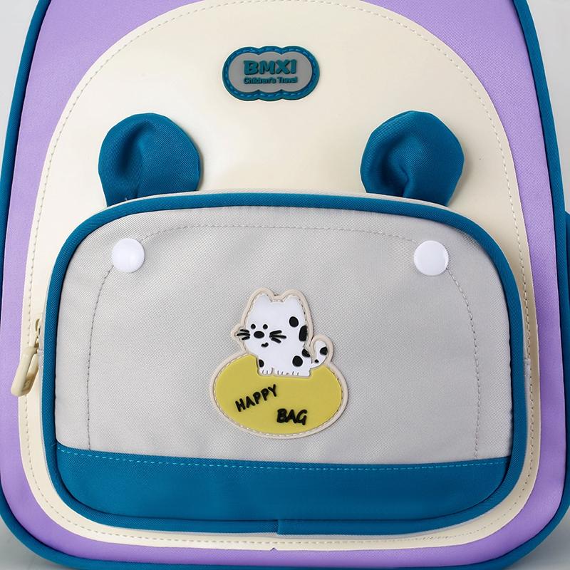 Kindergarten Schoolbag Cartoon Color-matching Lightweight Backpack Boys And Girls Children Schoolbag