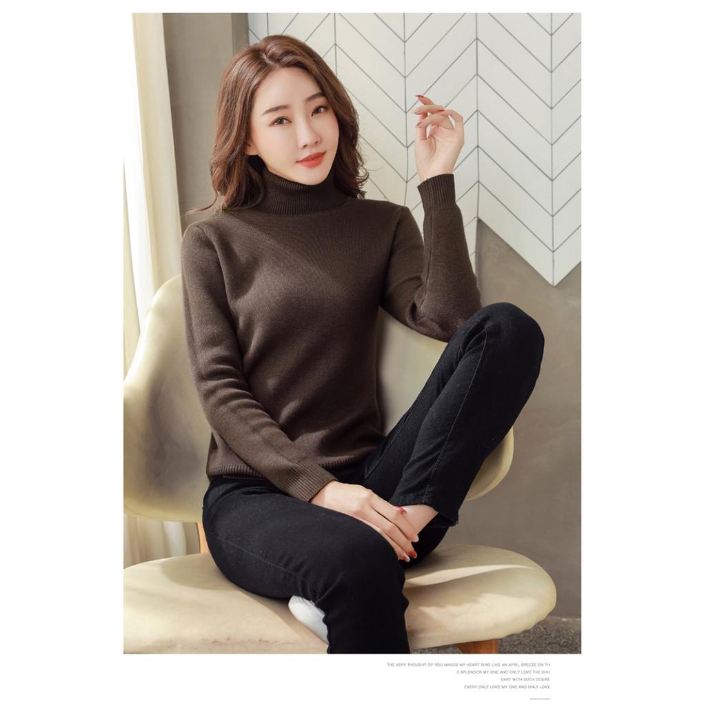 Samtstoff One Piece, Pullover mit hohem Kragen für Damen im Herbst und Winter, mit verdicktem Samtfutter und einem Strickpullover als Basis