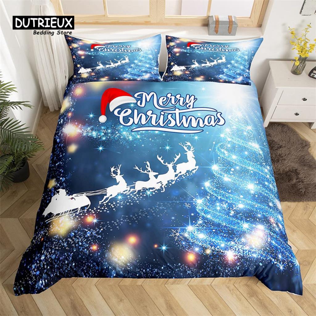 Christmas Tree Duvet Cover Set Christmas Theme Bedding Set Soft Comfortable Breathable Duvet Cover For Bedroom Guest Room