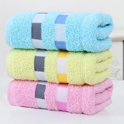 Embroidered Soft Cotton Face Towel - Thick, Absorbent, and Quick-Drying 