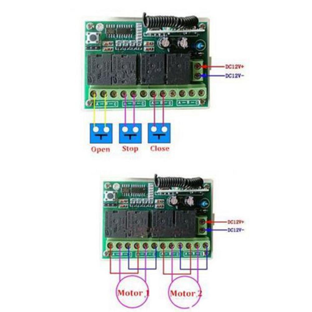 A84X-12V 4CH Channel 433Mhz Wireless Remote Control Switch Integrated Circuit With 4 Transmitter DIY Replace Parts Tool Kits