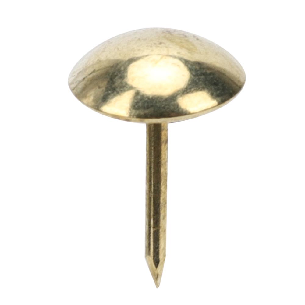 100Pcs Upholstery Nail Antique Brass Iron Furniture Decorative Drawing Pin Accessories 11x17mmGold