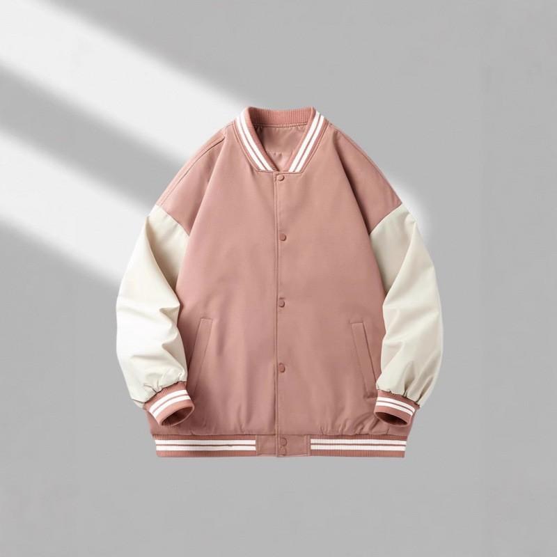 High-Quality Color Block Baseball Jacket Men Women Retro American Style Casual Fall Outerwear