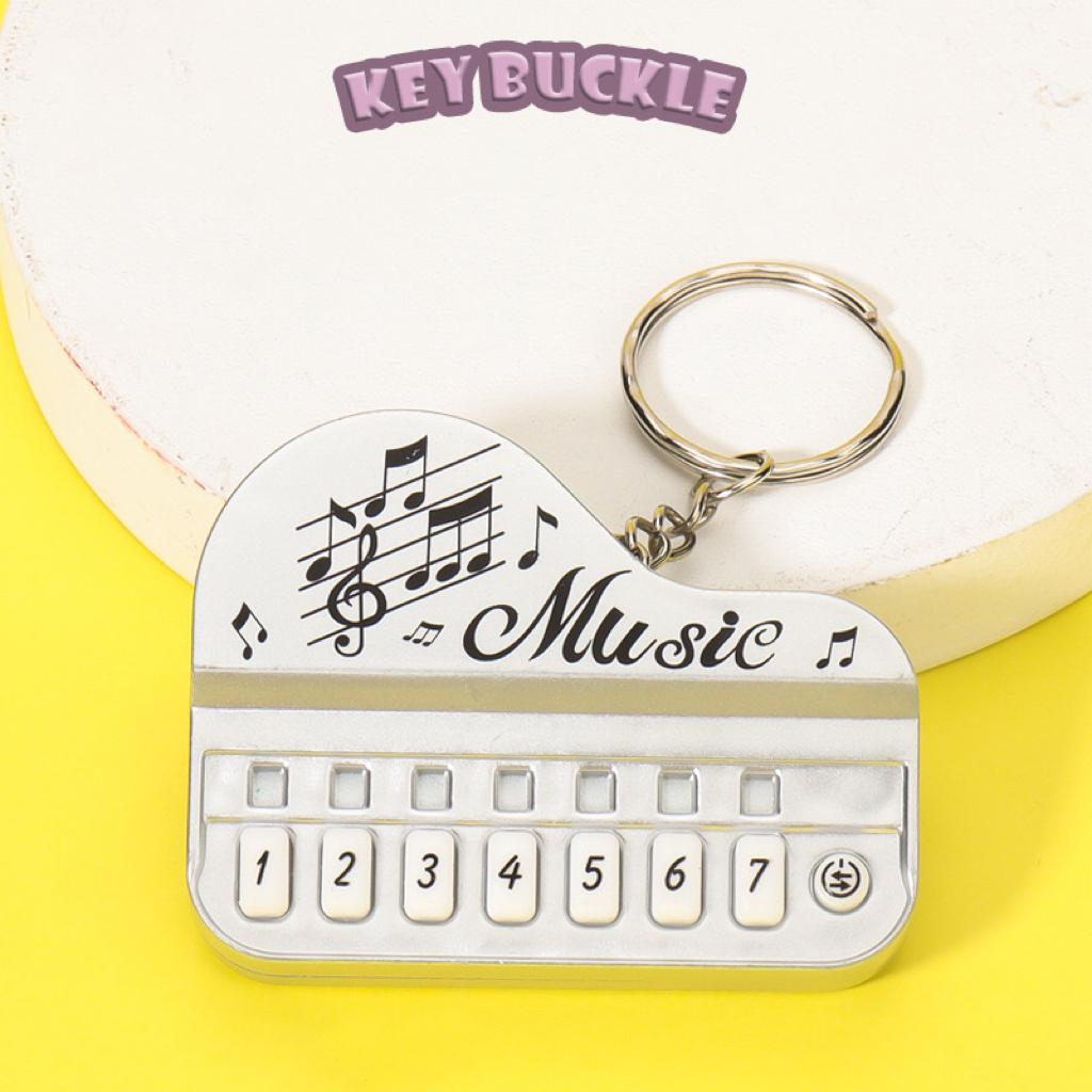 1 Pcs Creative Mini Electronic Piano Keychain Pendant Luminous Music Toy Small Gift