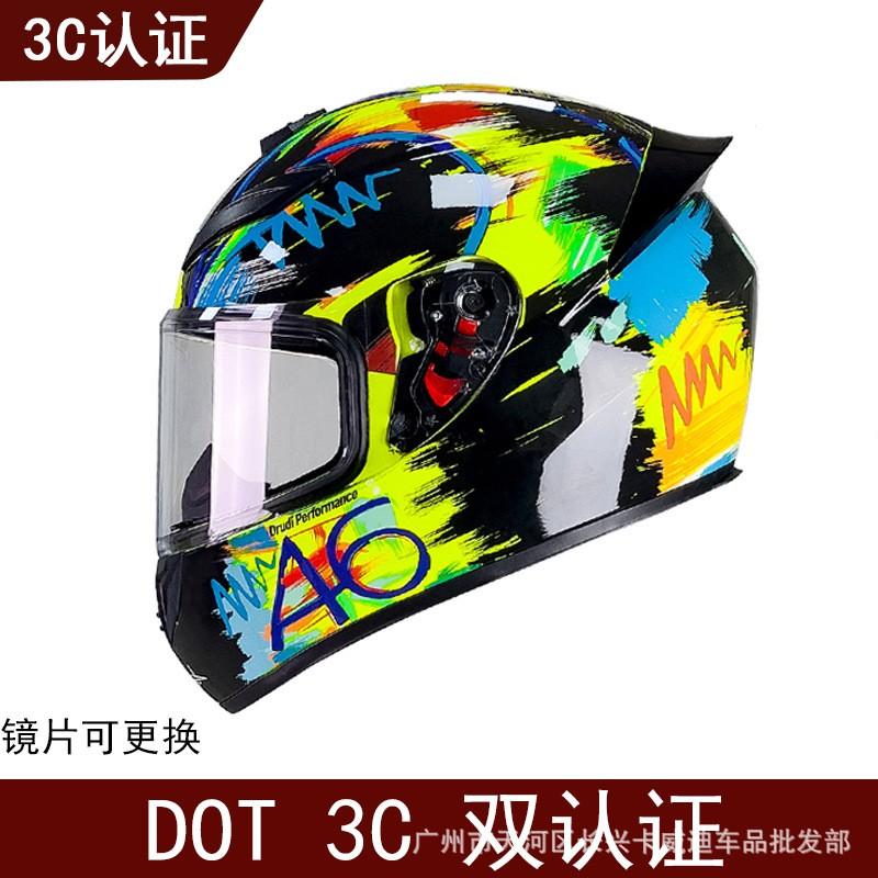 Full Face Motorcycle Helmet Men Women DOT Certified ABS Retro Style Universal Fit Scooter ATV Kart Riding