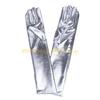 49MD Damen Kunstleder Metallische Handschuhe Glänzend Wetlook 17 Zoll Ellbogenlänge Lange Handschuhe für Abendkostüm Schönheitswettbewerb