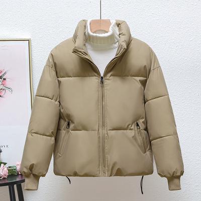 Winter Warm Down Cotton Jacket for Women's Short Korean Style Loose Stand Collar Bread Jacket for Cotton Jacket for Women