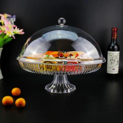 Transparent Lidded Ceramic Food Display Plate