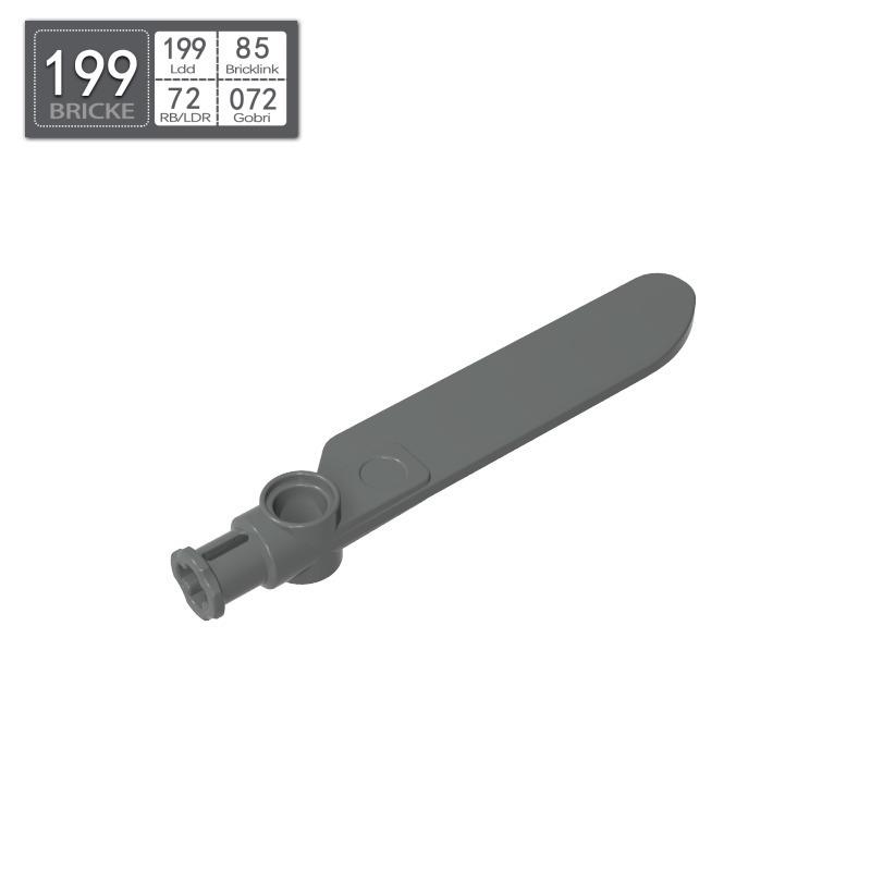 

BRICKE Cross-Hole Propeller Compatible with LEGO 99012 MOC Building Block Parts 50g (~35 pcs) темно-сірий