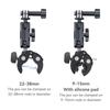 TELESIN Rotating Claw Clamp Mount for Cycling and Double Ball Head with Clip Mount for Action Camera Gripper Compatible with GoPro Hero Insta360 DJI