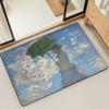 Felpudo de Puerta Alfombra de Piso Decorativa Versátil de Franela Secado Rápido Absorbente Suela Antideslizante Microfibra de Baño Pintura al Óleo Lotus M-Monet