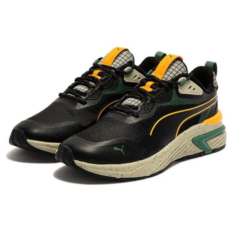 Puma Supertec Open Road Fabric Synthetic Leather Retro Low-Top Lifestyle Sneakers Unisex sneakers Black Yellow 386482-01