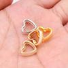 50 Pack Unique Heart Shaped Spacer Beads CCB Material Hollow Love Pendant Spacer Connectors DIY Jewelry Supplies for DIY