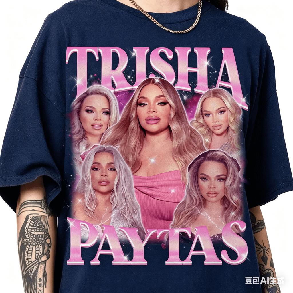 Trisha Paytas Bootleg Tshirts Unisex and Women Summer Cotton Y2K Clothing Casual Fashion Round Neck Short Sleeved Tee Streetwear