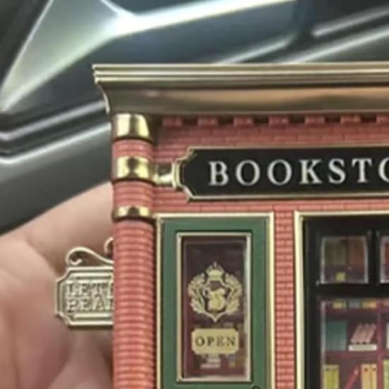 Bookstore Night Light Wall Projector Miniature Book Store LED Lamp