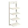 Kitchen Storage Rack Wall Mounted with Suction Cup Organizer Foldable Serving Platter Countertop Shelf for Bowls Plates