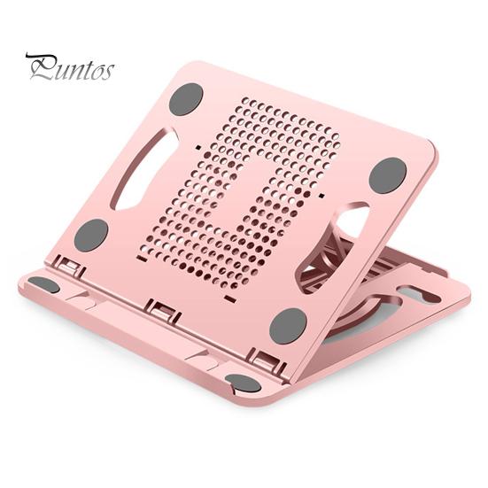 

Подставка для ноутбука с выемкой, рассеиванием тепла, 8-скоростной регулируемый угол, свободный подъем, устойчивая поддержка, складная подставка для телефона и планшета двойного назначения, настольный держатель для офиса розовый