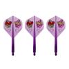 TRiNiDAD CONDOR AXE Rose of the Heart Dart Flights, Standard Size Medium, Clear Purple, Model: Natsumi Iwata Player Model