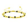 Evil Eye Crystal Beads Bracelet, Handmade String Adjustable Wristband, Amulet Protection Good Luck Bracelet For Women