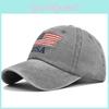 Vintage Washed Distressed American Baseball Cap Embroidered Duck Tongue Hat Usa Embroidered Baseball Cap