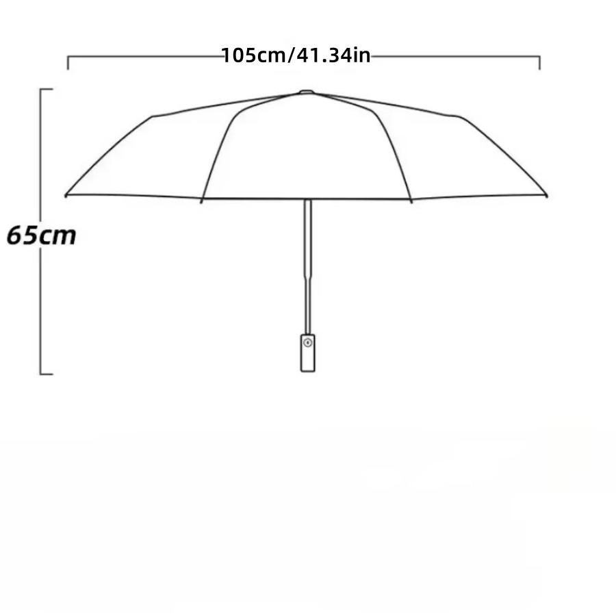60 Bones Black Glue Fully Automatic Umbrella With Thick And Durable Keel Three Fold Umbrella Uv Resistant Umbrella