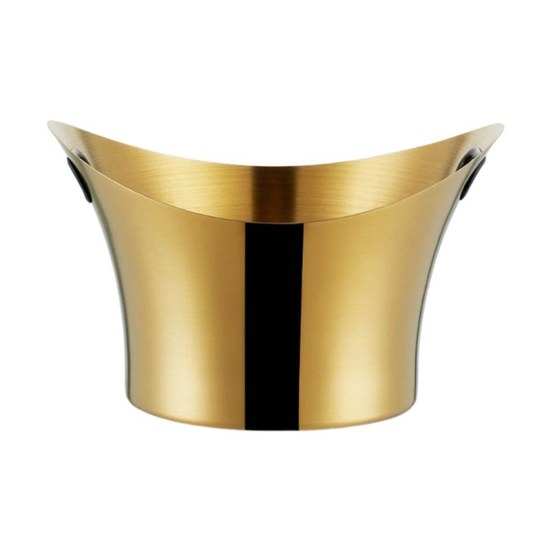 Banquets Ice Pail Stainless Steel Beverage Coolers Large Capacity Ice Bucket with Handle for Parties and Gatherings