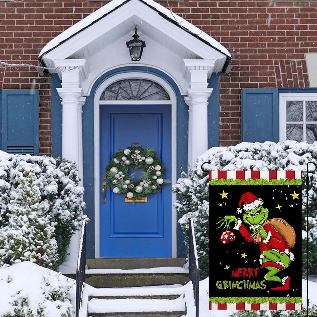 Christmas Garden Flag 12 18 Inch Reversible Outdoor Vertical Rural Holiday Garden Decorations
