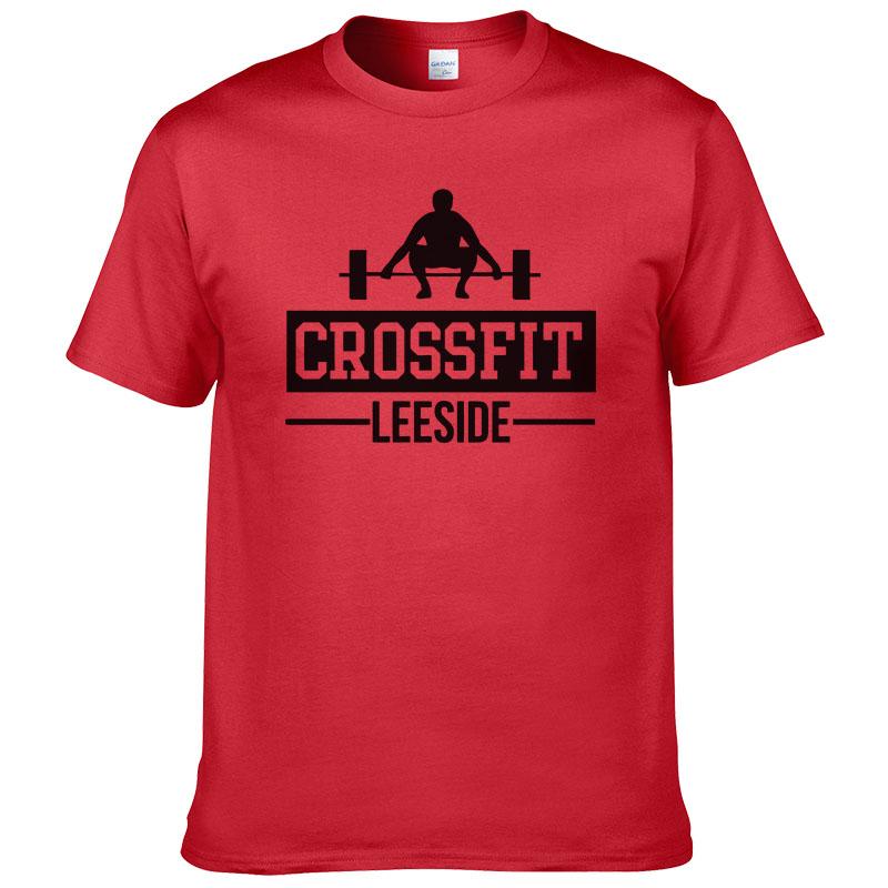 

2024 Brand Crossfit Fitness T-Shirts Men s short sleeves Cotton Round Collar Tee shirts Men Bodybuilding Casual T shirts #193 S