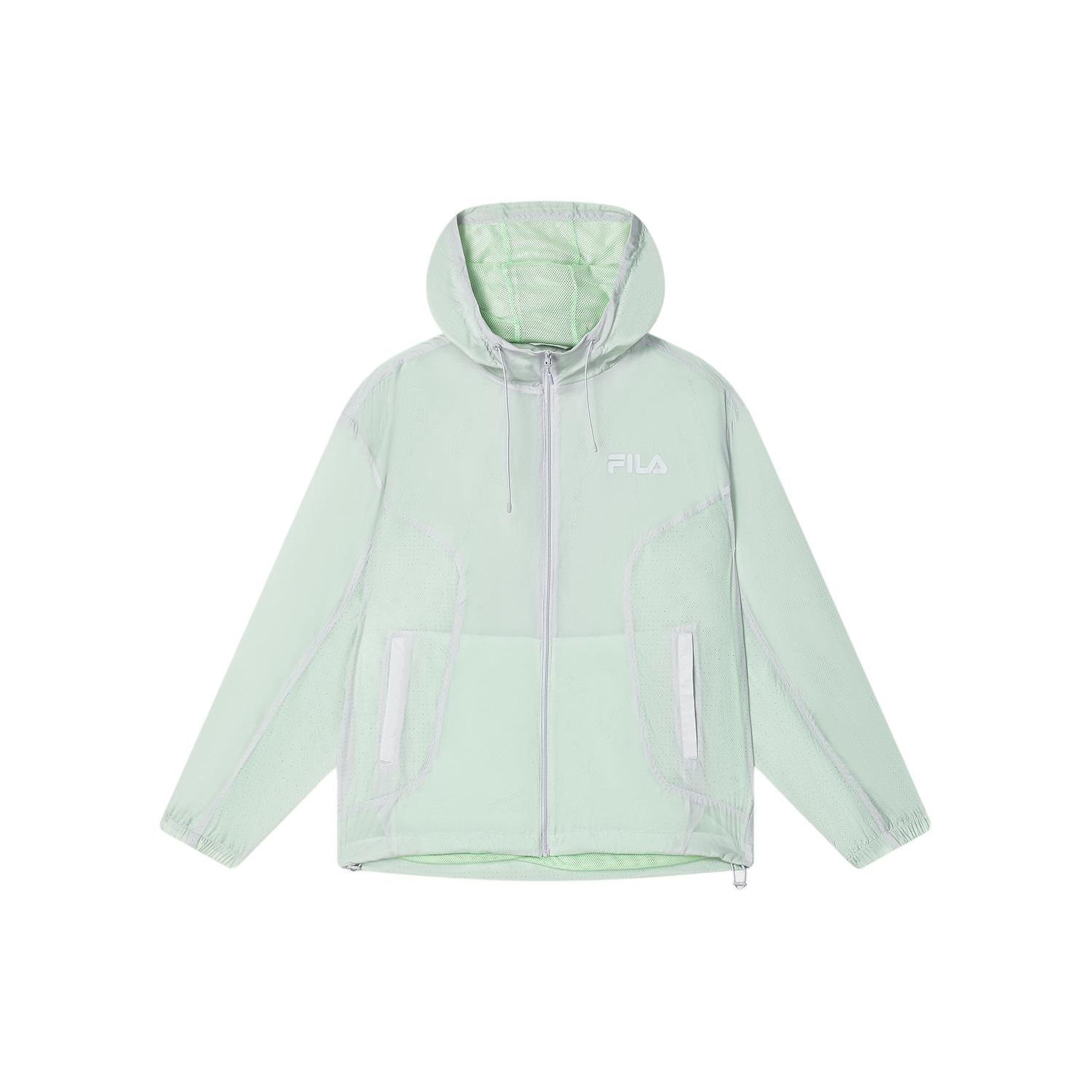 

Fila Мужская повседневная тканая куртка с капюшоном и принтом логотипа, светло-серая F11M349705F-GY XL