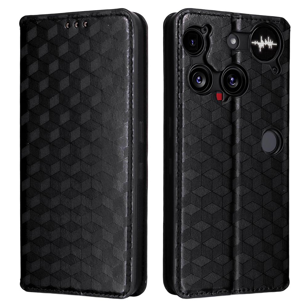 For Nothing Phone (3) 5G Case Wallet Rhombus Imprinted Leather Phone Cover