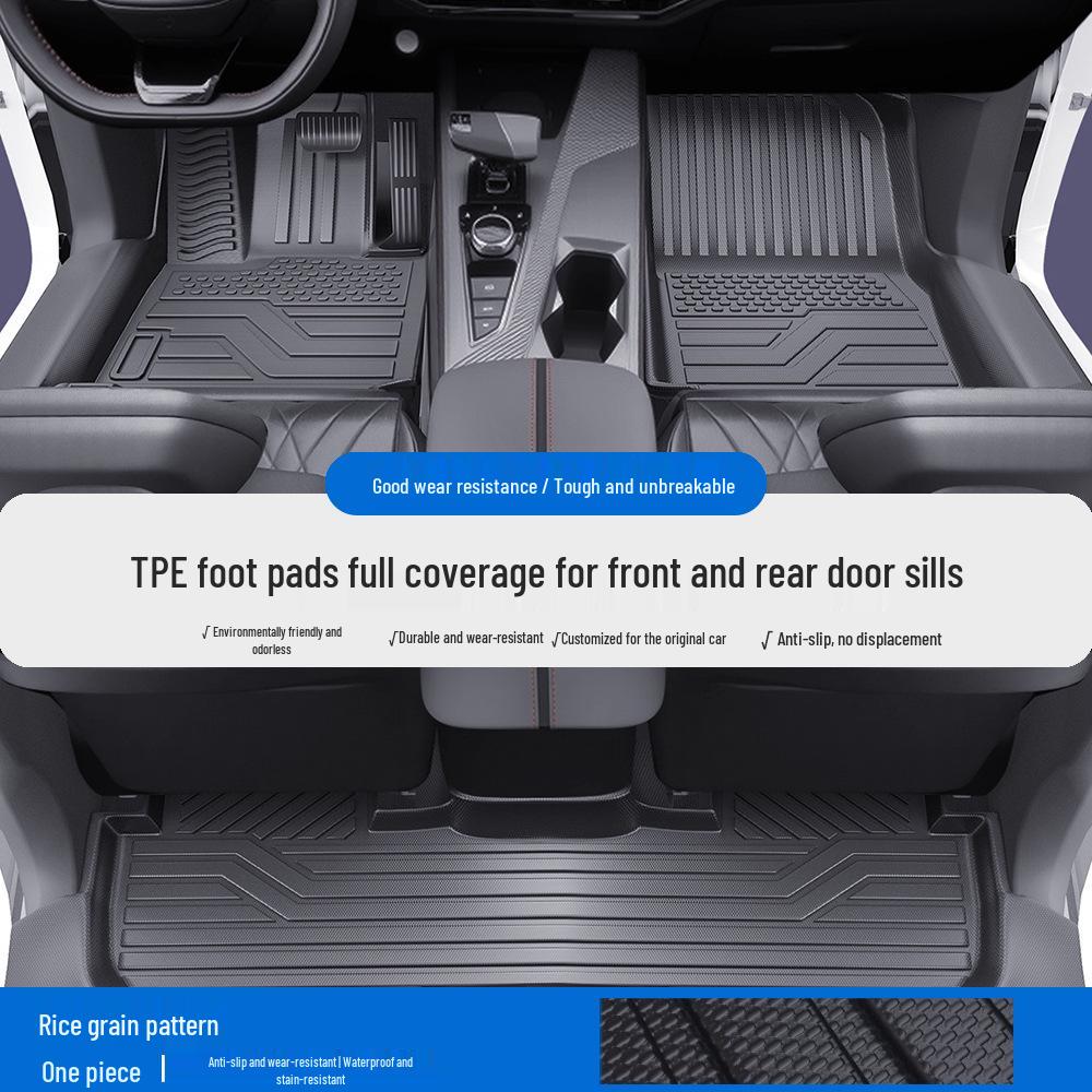 Compatible TPE Car Floor Mats for Changan Oshan Z6, X5PLUS, X7PLUS, and 520 - Full Coverage Door Sill